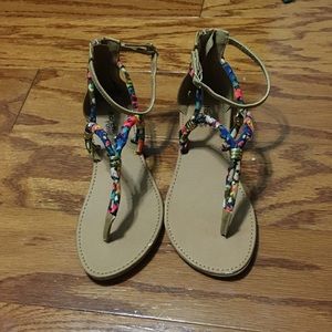 Charlotte Russe Floral Print Sandals